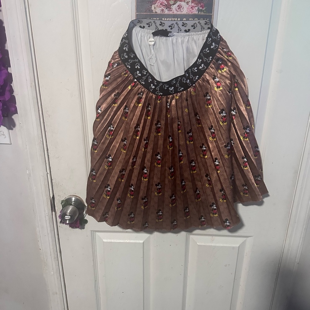 Gucci Tan and Black Disney Collaboration Skirt